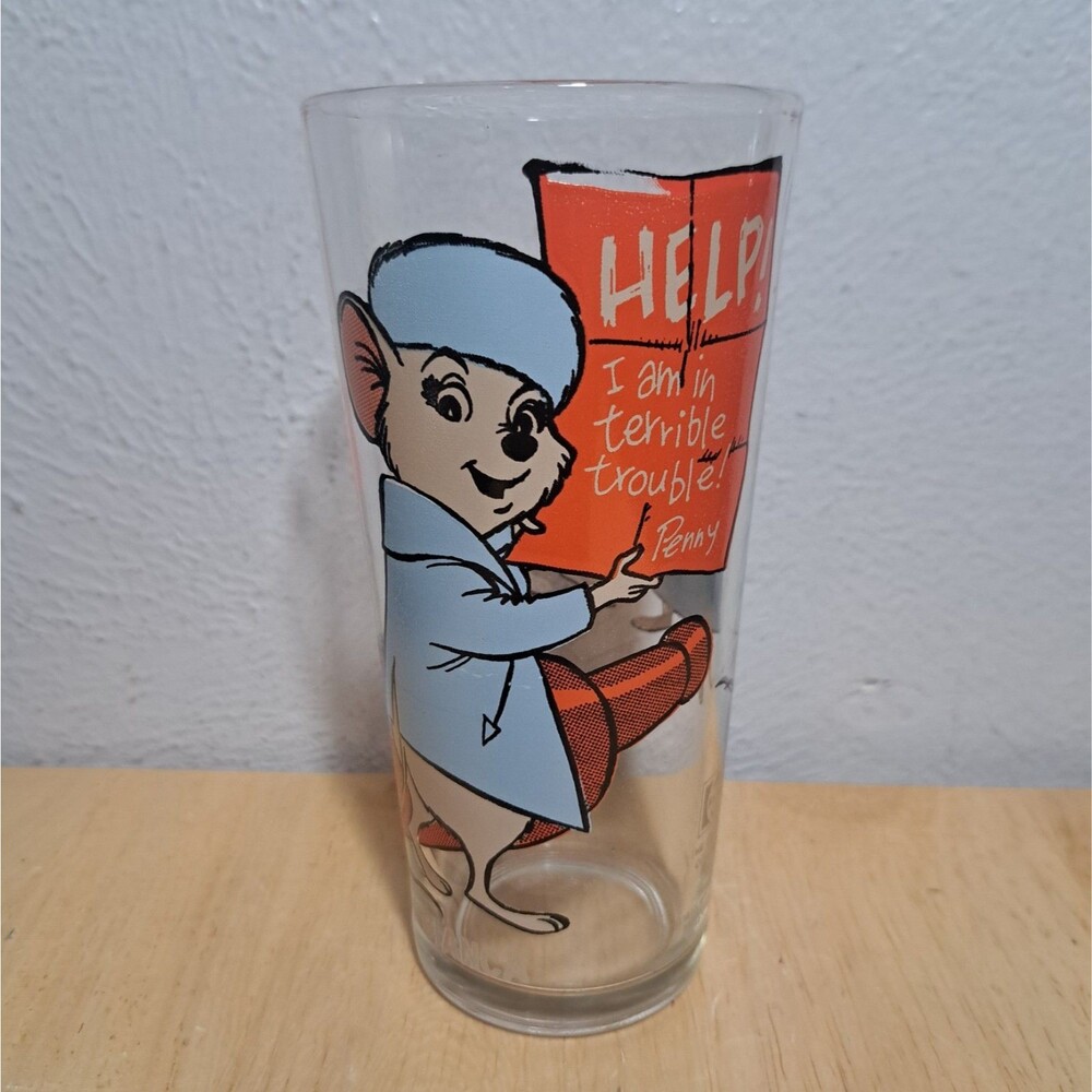 VTG Pepsi Walt Disney Tumbler The Rescuers Bianca Drinking Glass 16oz